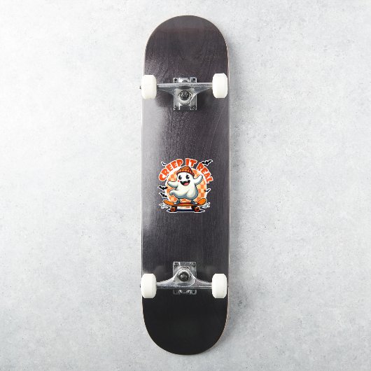 Das Halloween Ghost-Skaten-Mainboard wird echt lec Aufkleber (Skateboard)