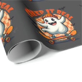 Das Halloween Ghost-Skaten-Mainboard wird echt lec Geschenkpapier (Rolleneckpunkt)