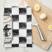 "Das Halloween-Karton der Saison Geschirrtuch (Viertel Falte)