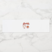 Das Halloween-Party der Saison Retro ist lustig gr Wasserflaschenetikett (Einzelnes Label)