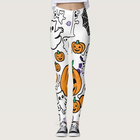 Das Halloween-Party des grimmigen Sensenmanns Ghos Leggings (Vorderseite)