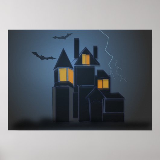 Das halloween Poster aus dem ummantelten Haus (Vorne)