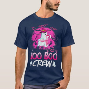 Das Halloween-Rosa-Ribbon-Brustkrebs der Boo-Crew  T-Shirt