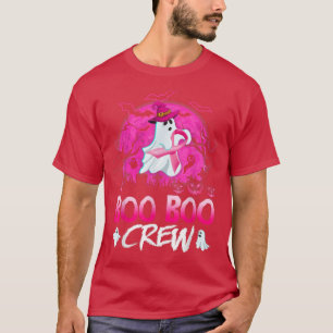 Das Halloween-Rosa-Ribbon-Brustkrebs der Boo-Crew  T-Shirt