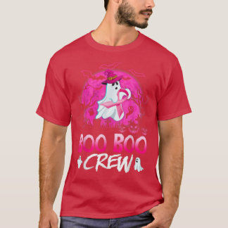 Das Halloween-Rosa-Ribbon-Brustkrebs der Boo-Crew T-Shirt
