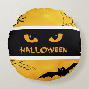 Das Halloween-Rund-Wurfkissen mit Augen (40 cm) Rundes Kissen