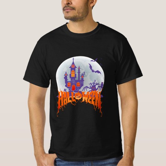 Das Halloween-Schloss T-Shirt (Vorderseite)