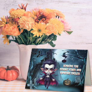 Das Halloween-Vergnügen eines Vampirs Feiertagskarte