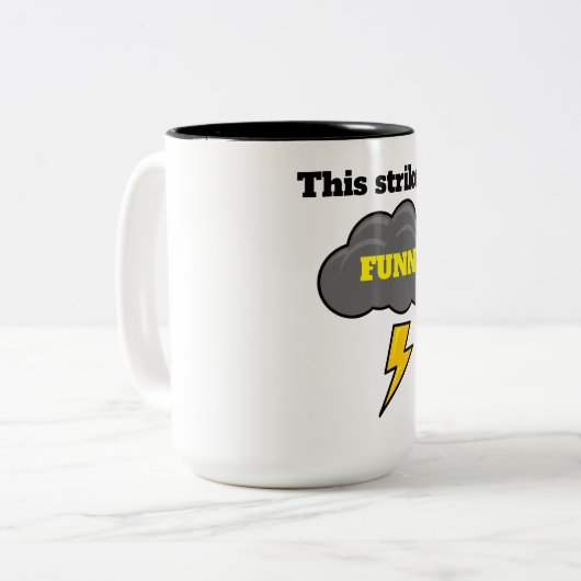 Das hält mich lustig zweifarbige tasse (Vorderseite Links)