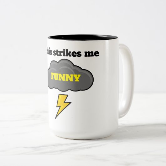 Das hält mich lustig zweifarbige tasse (VorderseiteRechts)