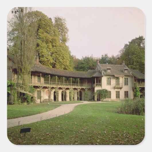 Das Hameau von Marie-Antoinette Quadratischer Aufkleber (Vorderseite)