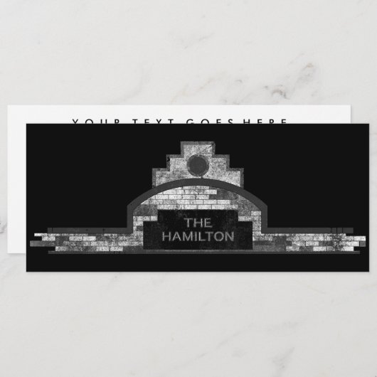 das Hamiton-Gebäude Einladung (Vorne/Hinten)