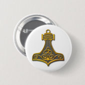 Das Hammer-Gold des Thors Button (Vorne & Hinten)