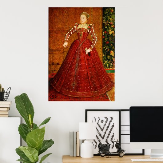 Das Hampden-Portrait von Elizabeth I. von England Poster (Heimbüro)