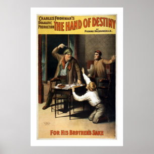 Das Hand des Schicksals Vintage Theaterplakat Poster
