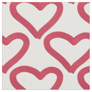 das Hand-gezeichnete Muster des Valentines Liebe Stoff