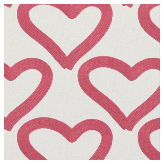 das Hand-gezeichnete Muster des Valentines Liebe Stoff (Nahaufnahme)