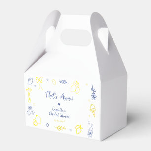 Das handgezeichnete italienische Lemon-Brautparty Geschenkschachtel