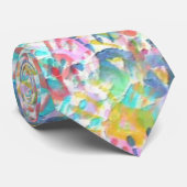 Das Handprints des buntes Watercolor-Kindes Krawatte (Gerollt)