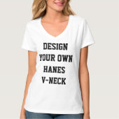 Das HANES V-NECK der kundenspezifischen T-Shirt (Vorderseite)
