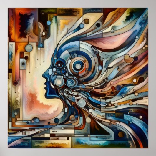 Das Harmonische Paradoxon - Abstrakte Frauenkunst Poster (Vorne)