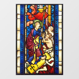 Das Harrowing von gehärteten Imitaten Fensteraufkleber