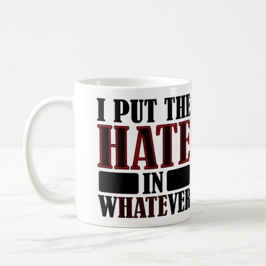 Das Hass in der sonnigen Umarmung oder in der Reis Kaffeetasse (Links)