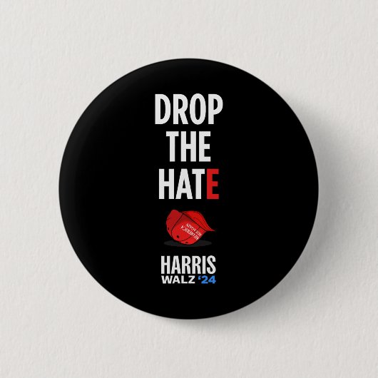 Das Hass - Kein Maga Hat wählen Kamala Harris Tim Button (Vorderseite)