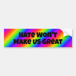 Das Hass wird uns nicht groß machen Autoaufkleber