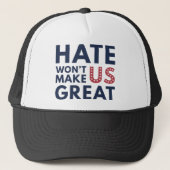 Das Hass wird uns nicht groß machen Truckerkappe (Vorderseite)