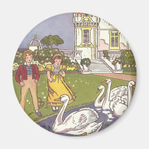 Das hässliche Duckling, die Vintage Märchen von Ha Magnet