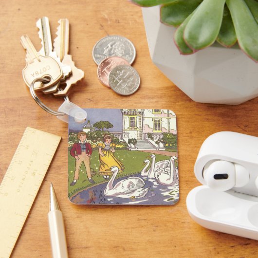 Das hässliche Duckling, die Vintage Märchen von Ha Schlüsselanhänger (Schreibtisch)