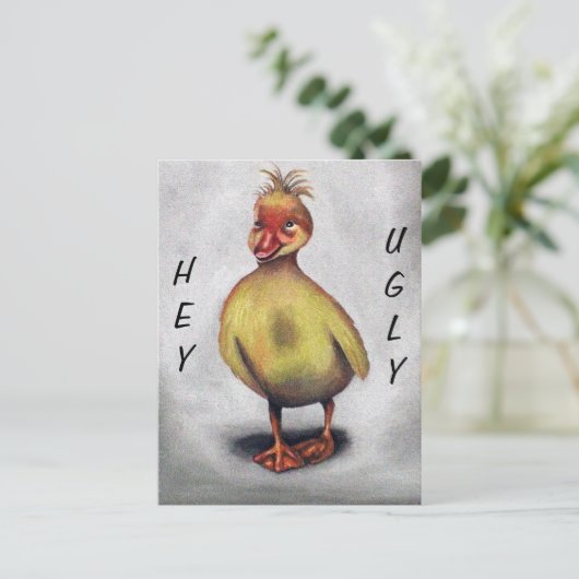 Das hässliche Duckling Postkarte (Stehend Vorderseite)