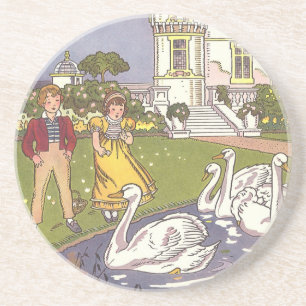 Das hässliche Entlein, Klassisches Märchen von Hau Sandstein Untersetzer