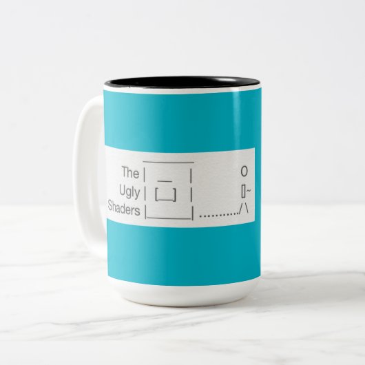 Das hässliche Shaders Zweifarbige Tasse (Vorderseite Links)