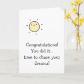 Das hast du getan! Zeit, deine Träume zu hinterfra Karte (Gelbe Blume)