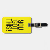 Das hast du Got! Gelbe Gepäckanhänger (Vorderseite horizontal)