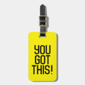 Das hast du Got! Gelbe Gepäckanhänger (Vorderseite vertikal)
