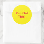 Das hast du Got! Motivierend-Gelbkleber Runder Aufkleber (Tasche)