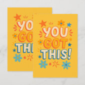 Das hast du Got! - Motivierend Grußwagen Dankeskarte (Vorne/Hinten)