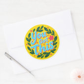 Das hast du Got! Motivierend Rundaufkleber Runder Aufkleber (Umschlag)