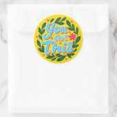 Das hast du Got! Motivierend Rundaufkleber Runder Aufkleber (Tasche)