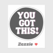 Das hast du Got! | Spielerisch schwarze Emo Inspir Aufkleber (Blatt)