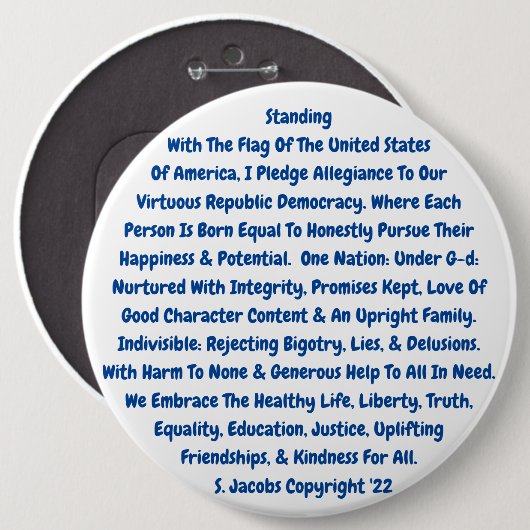 Das hat alles, was ein Versprechen haben sollte. Button (Vorne & Hinten)