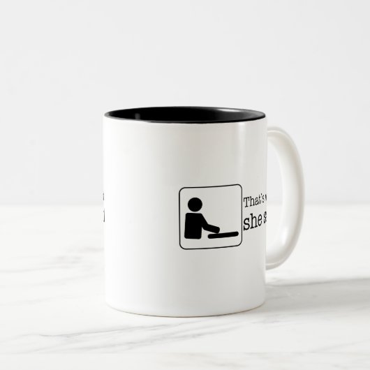 Das hat sie gesagt zweifarbige tasse (VorderseiteRechts)