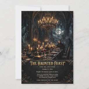 Das Haunted Feast Gothic Mansion Halloween Dinner Einladung