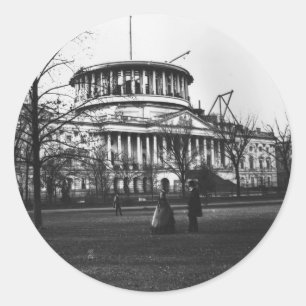 Das Hauptstadts-Gebäude in Washington DC Runder Aufkleber