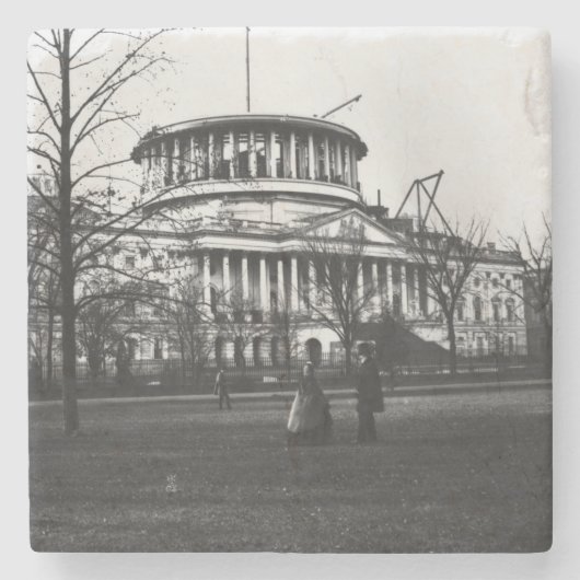 Das Hauptstadts-Gebäude in Washington DC Steinuntersetzer (Vorderseite)