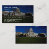 Das Hauptstadts-Gebäude, Washington, DC, USA Visitenkarte (Vorne/Hinten)