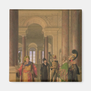 Das Haupttreppenhaus des Louvre, 1817 Magnet